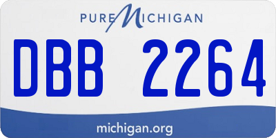 MI license plate DBB2264