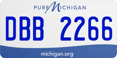 MI license plate DBB2266