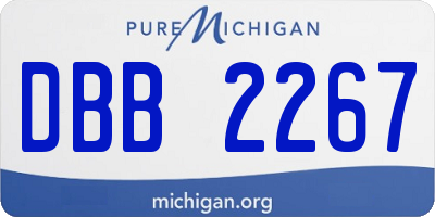 MI license plate DBB2267