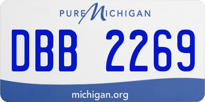 MI license plate DBB2269