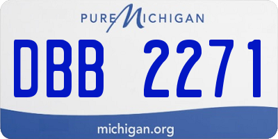 MI license plate DBB2271