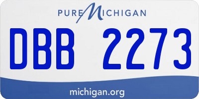 MI license plate DBB2273