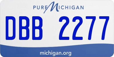 MI license plate DBB2277