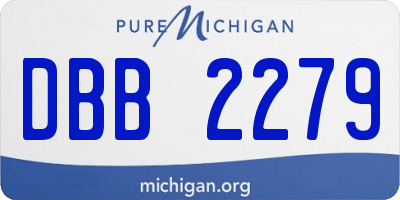 MI license plate DBB2279