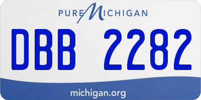 MI license plate DBB2282