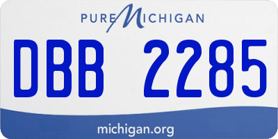 MI license plate DBB2285