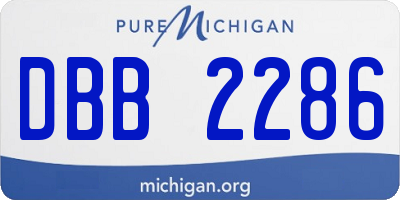 MI license plate DBB2286
