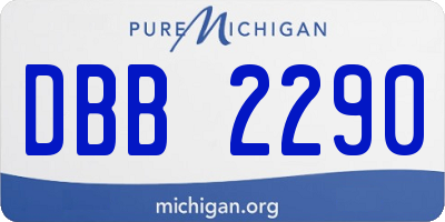 MI license plate DBB2290