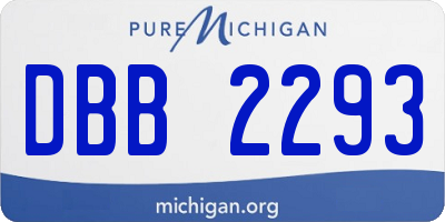 MI license plate DBB2293