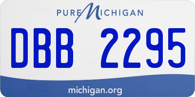MI license plate DBB2295