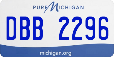MI license plate DBB2296