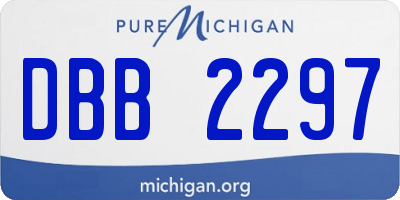 MI license plate DBB2297