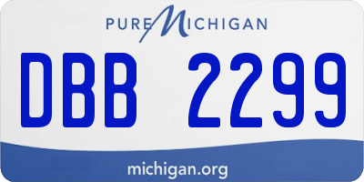 MI license plate DBB2299