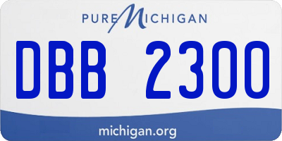 MI license plate DBB2300