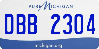 MI license plate DBB2304