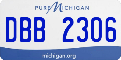 MI license plate DBB2306