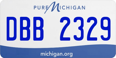 MI license plate DBB2329