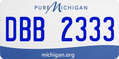 MI license plate DBB2333