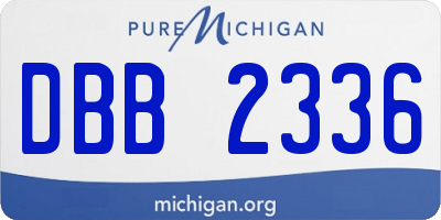 MI license plate DBB2336