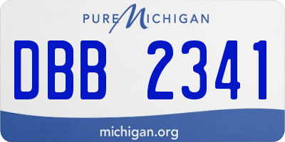 MI license plate DBB2341