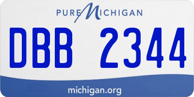 MI license plate DBB2344