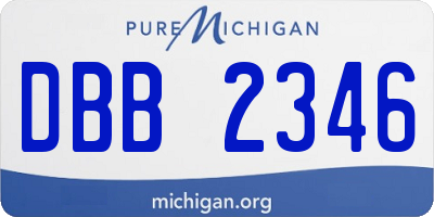 MI license plate DBB2346
