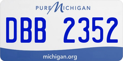 MI license plate DBB2352