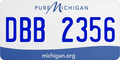 MI license plate DBB2356