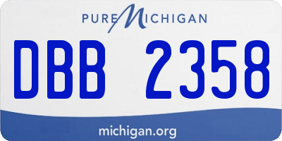 MI license plate DBB2358