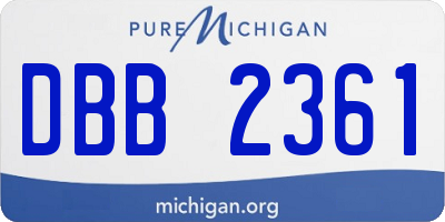 MI license plate DBB2361