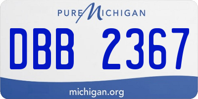 MI license plate DBB2367