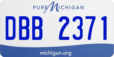 MI license plate DBB2371