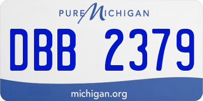 MI license plate DBB2379