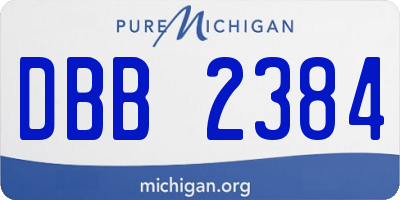 MI license plate DBB2384