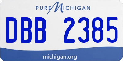 MI license plate DBB2385
