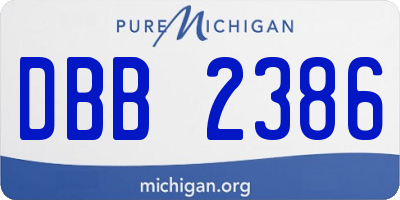 MI license plate DBB2386