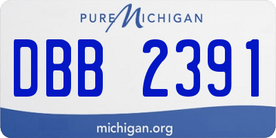 MI license plate DBB2391