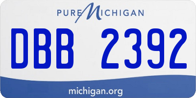 MI license plate DBB2392