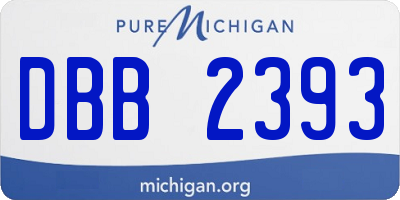 MI license plate DBB2393