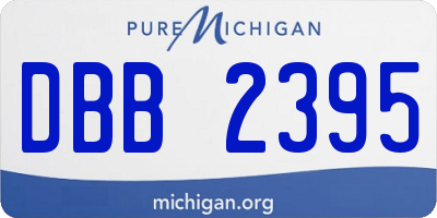 MI license plate DBB2395