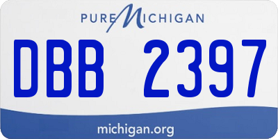 MI license plate DBB2397