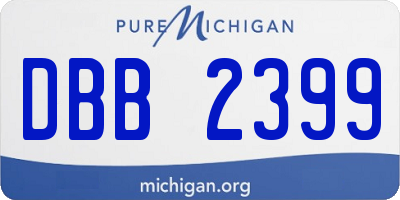 MI license plate DBB2399