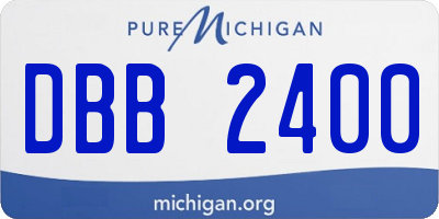 MI license plate DBB2400