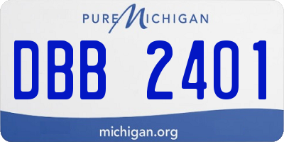 MI license plate DBB2401