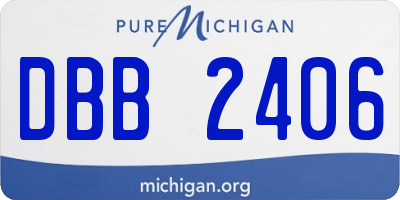 MI license plate DBB2406