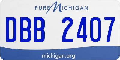 MI license plate DBB2407