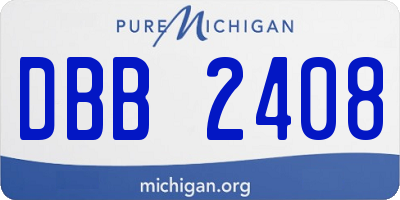 MI license plate DBB2408