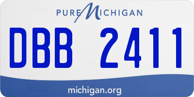 MI license plate DBB2411