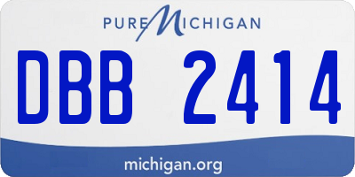 MI license plate DBB2414