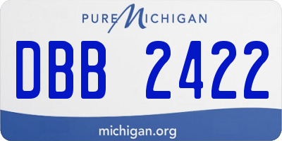 MI license plate DBB2422
